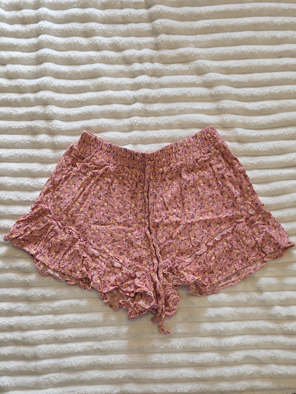 Kingston Pink Floral Ruffle Lounge Shorts